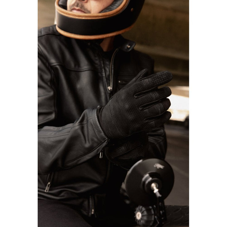 MOTONE WRAITH MOTORCYCLE GLOVES - BLACK