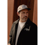 MOTONE YARDMASTER TRUCKER CAP - CURVED PEAK - ECRU & BLACK - BIKE PATCH
