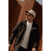 MOTONE YARDMASTER TRUCKER CAP - CURVED PEAK - ECRU & BLACK - BIKE PATCH