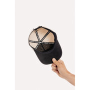 MOTONE YARDMASTER TRUCKER CAP - CURVED PEAK - ECRU & BLACK - BIKE PATCH