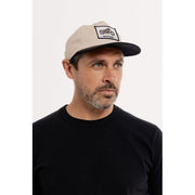 MOTONE YARDMASTER TRUCKER CAP - CURVED PEAK - ECRU & BLACK - BIKE PATCH