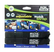 ROK STRAPS PLAIN BLACK - LARGE HEAVY DUTY 60" X 1"