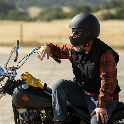 BILTWELL GRINGO ECE 22.05 HELMET - FLAT BLACK - SIZE M - SALE!