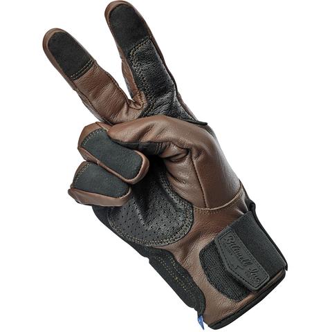 BILTWELL BELDEN GLOVES - CHOCOLATE/BLACK - S, M