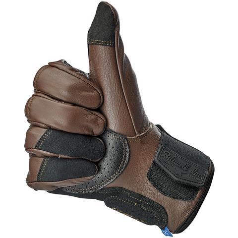 BILTWELL BELDEN GLOVES - CHOCOLATE/BLACK - S, M