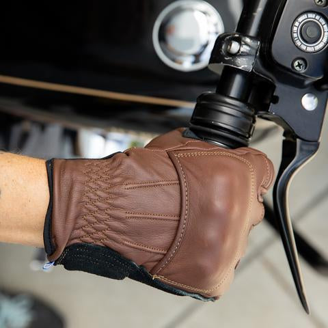 BILTWELL BELDEN GLOVES - CHOCOLATE/BLACK - S, M