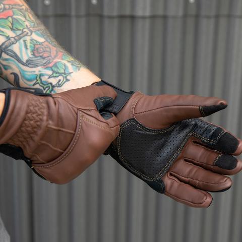 BILTWELL BELDEN GLOVES - CHOCOLATE/BLACK - S, M