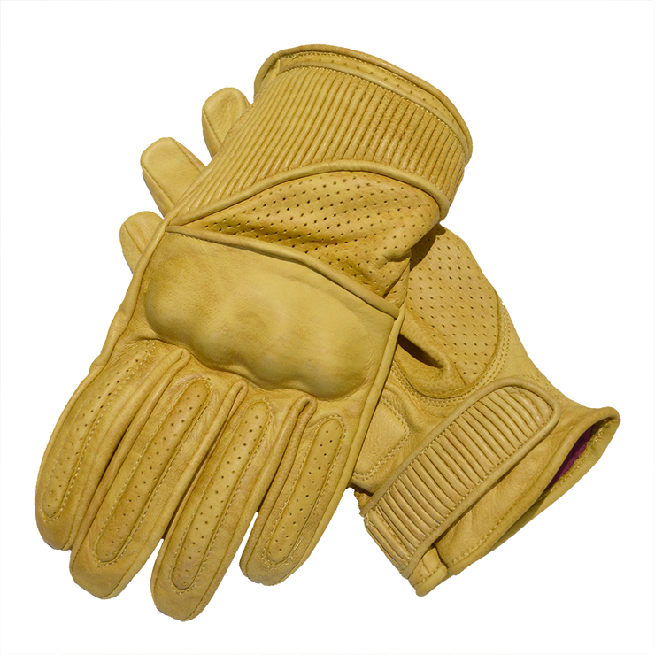 GOLDTOP SILK LINED VICEROY GLOVES - WAXED TAN