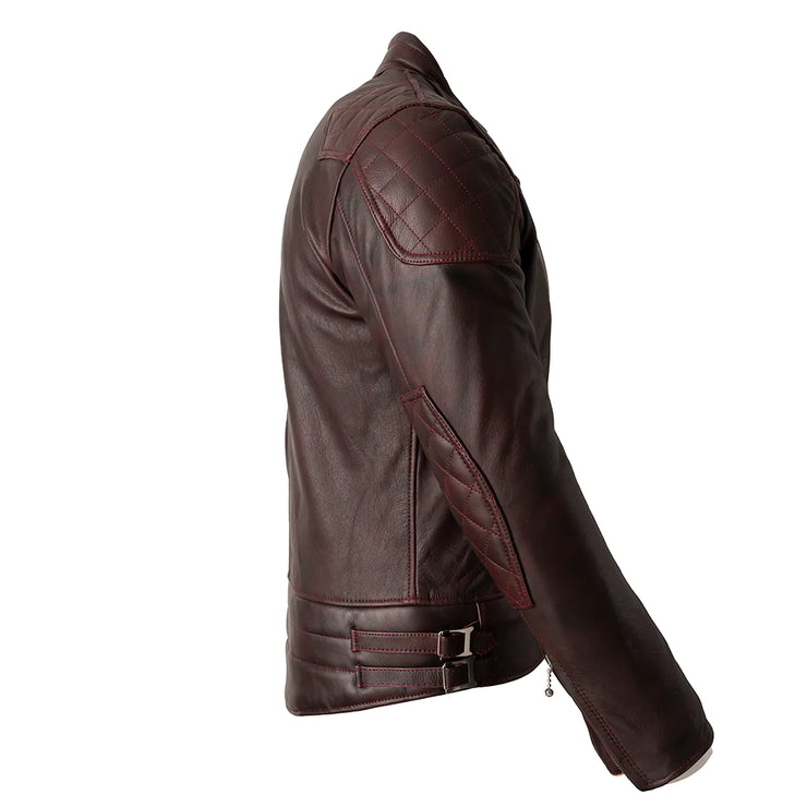 GOLDTOP '76 CAFE RACER JACKET (CE ARMOURED) - OXBLOOD