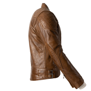 GOLDTOP '76 CAFE RACER JACKET (CE ARMOURED) - WAXED BROWN