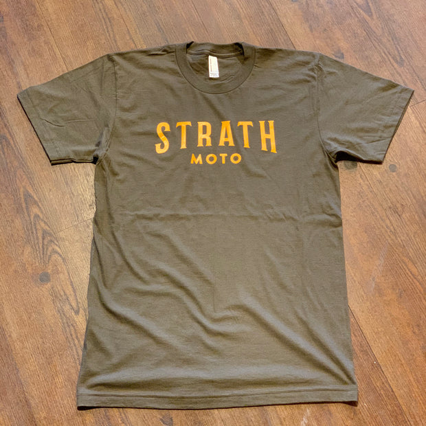 STRATH MOTO CLASSIC LOGO TEE 2.0 ARMY GREEN - XL