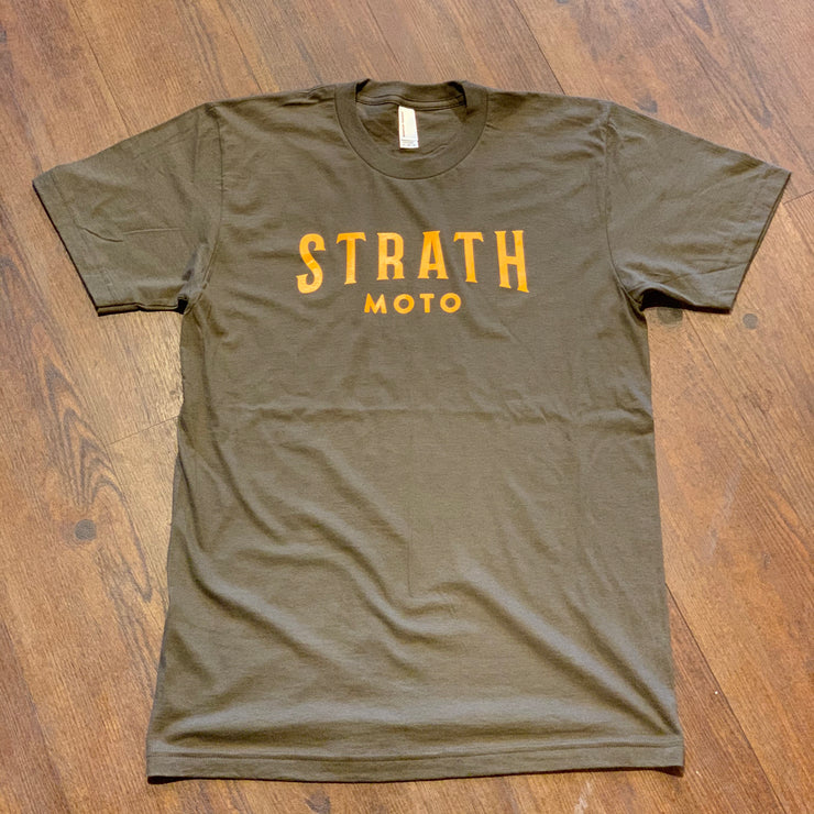 STRATH MOTO CLASSIC LOGO TEE 2.0 ARMY GREEN - XL