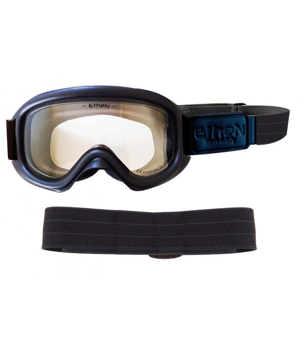 ETHEN BOBBER GOGGLE PHOTOCHROMIC LENS - BLACK W/ GREY PINSTRIPES