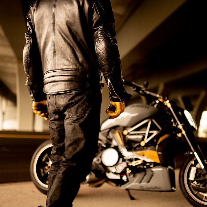 Cafe Racer 76 GOLDTOP '76 CAFE RACER JACKET (CE ARMOURED) - BLACK – Strath Moto