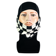 GOLDTOP MERINO WOOL BALACLAVA - BLACK & WHITE CHECKER