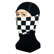 GOLDTOP MERINO WOOL BALACLAVA - BLACK & WHITE CHECKER