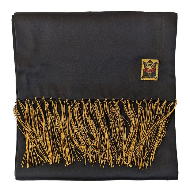 GOLDTOP 100% SILK SCARF - BLACK CONTRAST