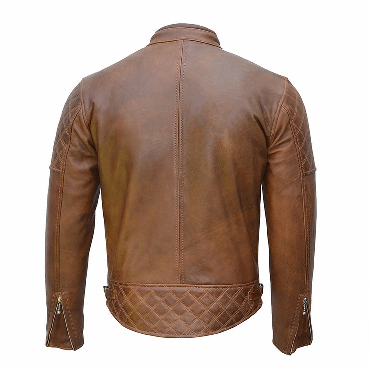 GOLDTOP BOBBER JACKET (CE ARMOURED) - WAXED BROWN