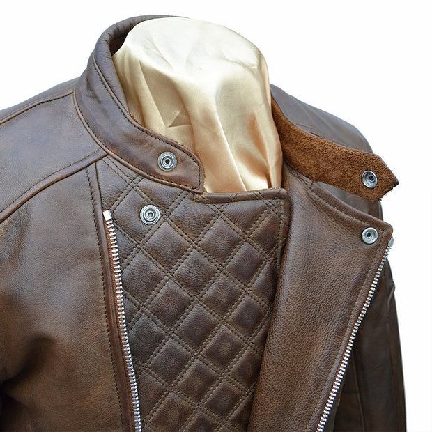 GOLDTOP BOBBER JACKET (CE ARMOURED) - WAXED BROWN