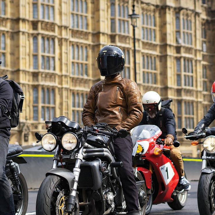 GOLDTOP BOBBER JACKET (CE ARMOURED) - WAXED BROWN