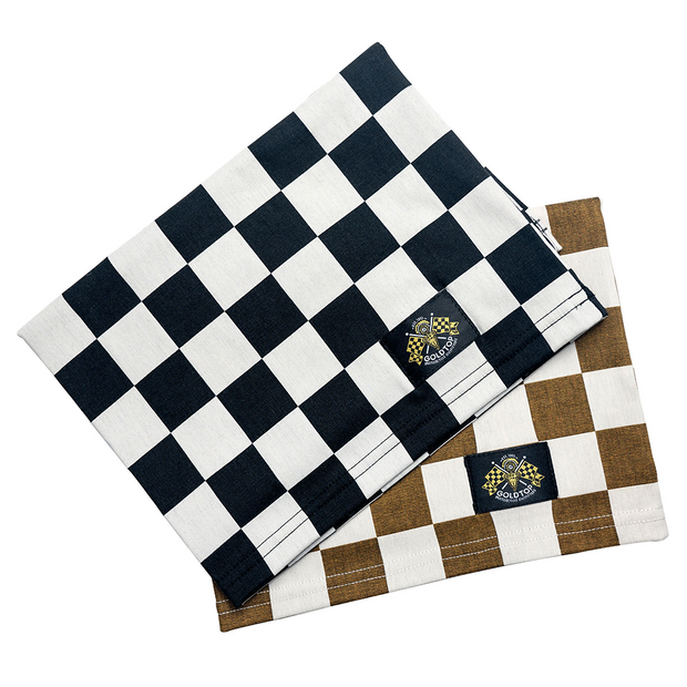 GOLDTOP PREMIUM COTTON NECK TUBE - BLACK & WHITE CHECKER