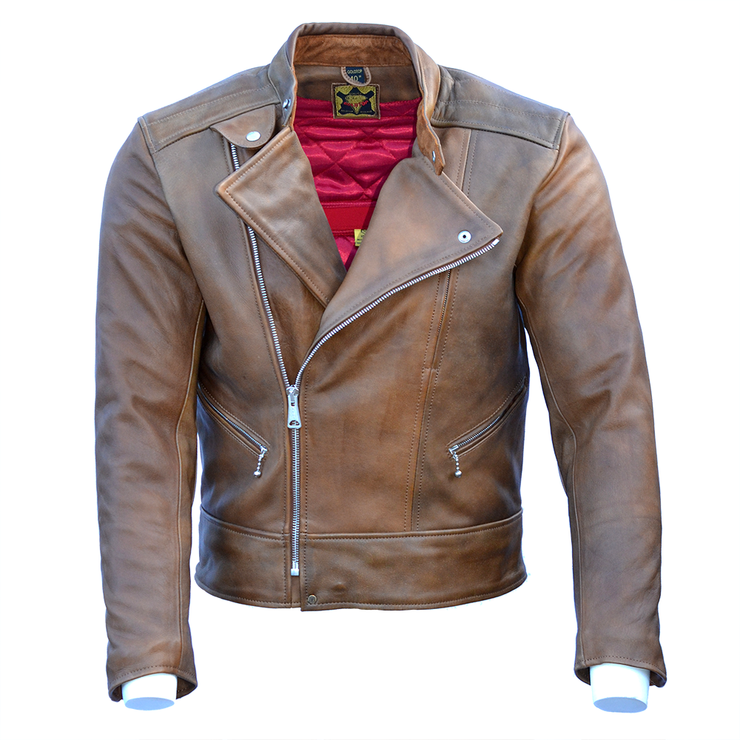 GOLDTOP LANCER JACKET (CE ARMOURED) - WAXED BROWN - SIZE 40 - LAST 