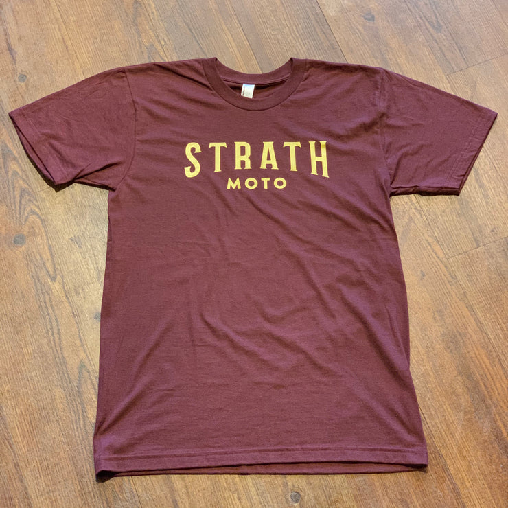 STRATH MOTO CLASSIC LOGO TEE 2.0 BURGUNDY - XL