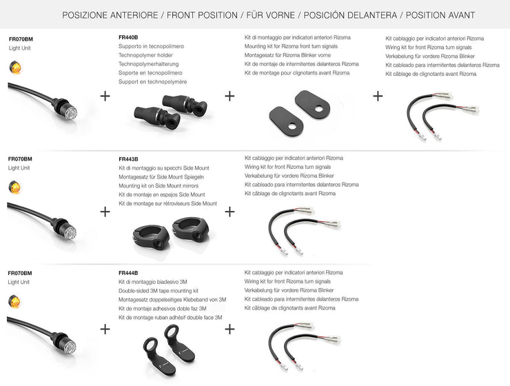 RIZOMA LIGHT UNIT TURN SIGNAL BLACK - FR070BM