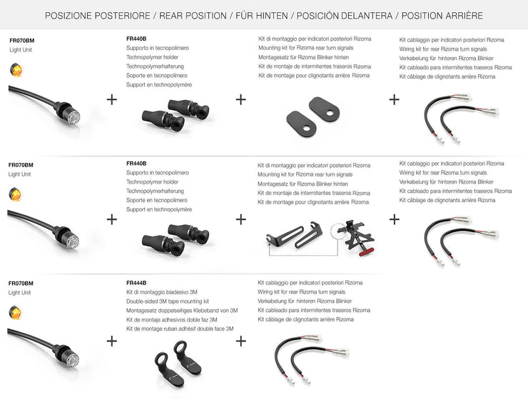 RIZOMA LIGHT UNIT TURN SIGNAL BLACK - FR070BM