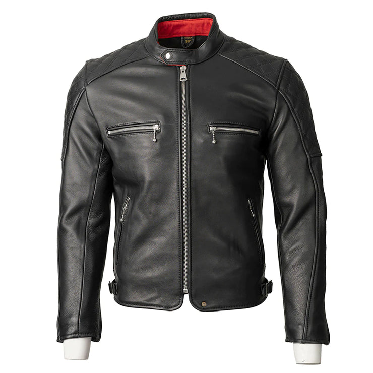 GOLDTOP FLAT TRACKER JACKET (CE ARMOURED) - BLACK - SIZE 42