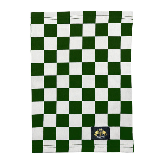 GOLDTOP PREMIUM COTTON NECK TUBE - GREEN & WHITE CHECKER