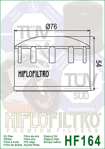 HIFLO OIL FILTER - HF164 (FOR SELECT BMW MODELS)