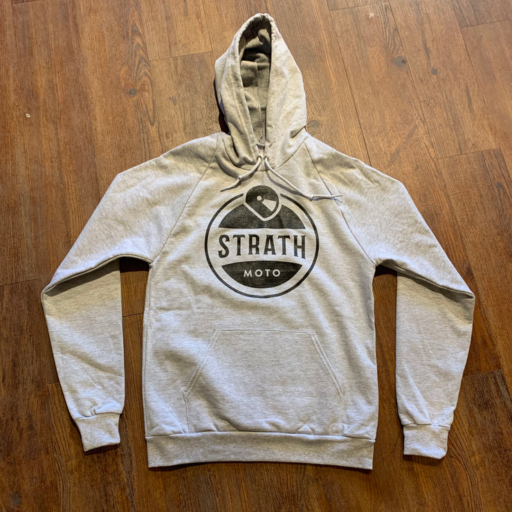 STRATH MOTO CREST LOGO PULLOVER HOODIE BROWN