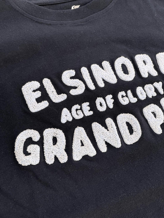 AGE OF GLORY ELSINORE LONG SLEEVE TEE - WASHED BLACK ECRU - SIZE L