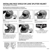 BILTWELL HELMET SHIELD GEN 1 BASEPLATE KIT SET