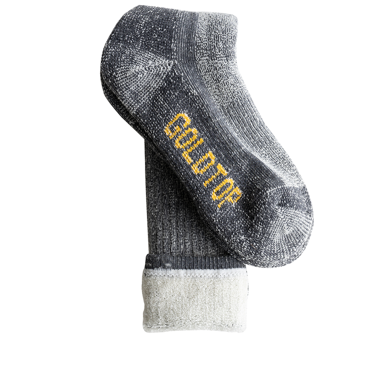 GOLDTOP 75% MERINO WOOL MOTORCYCLE SOCKS - DARK HEATHER GREY