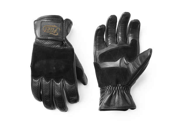 FUEL RODEO GLOVES PERFORATED BLACK - SIZE L