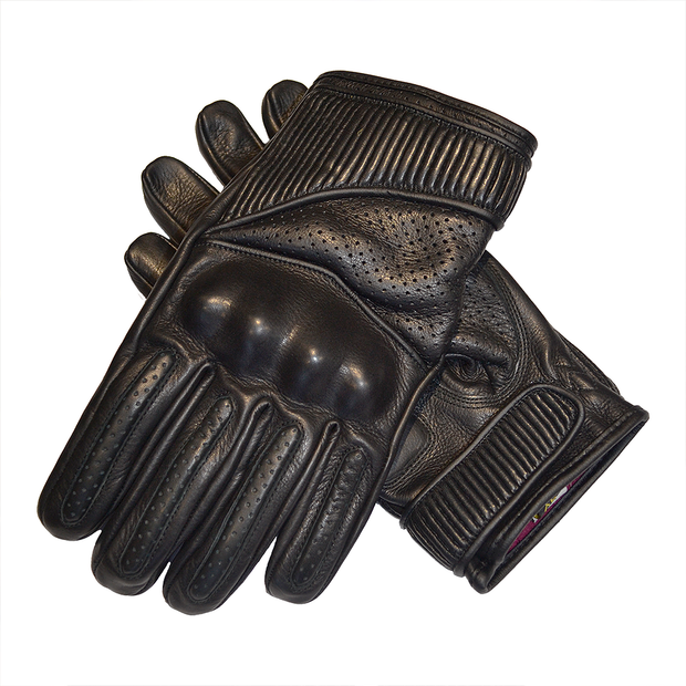 GOLDTOP SILK LINED VICEROY GLOVES - BLACK