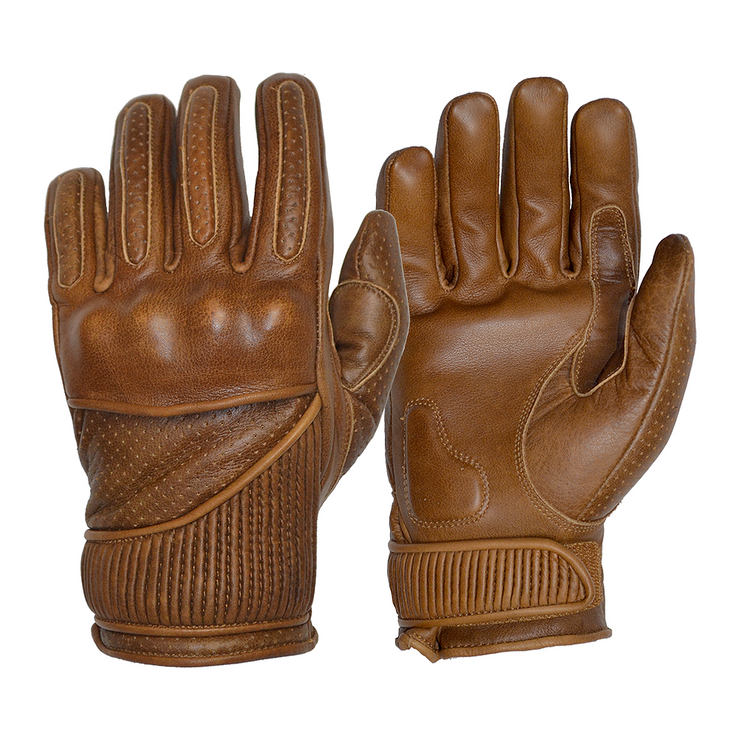 GOLDTOP SILK LINED VICEROY GLOVES - WAXED BROWN