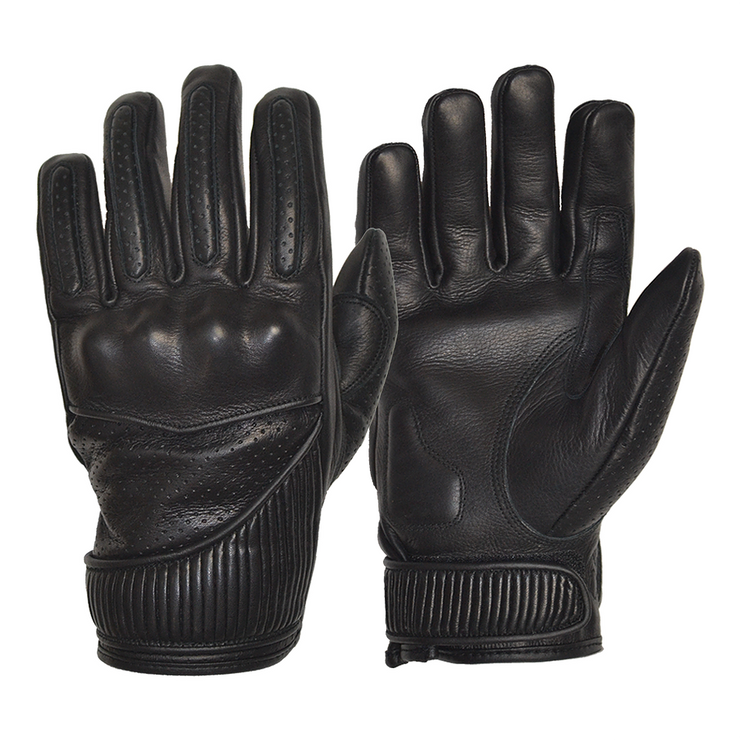 GOLDTOP SILK LINED VICEROY GLOVES - BLACK