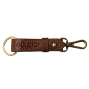 GOLDTOP LEATHER BELT KEYRING SLIM - BROWN FULL GRAIN