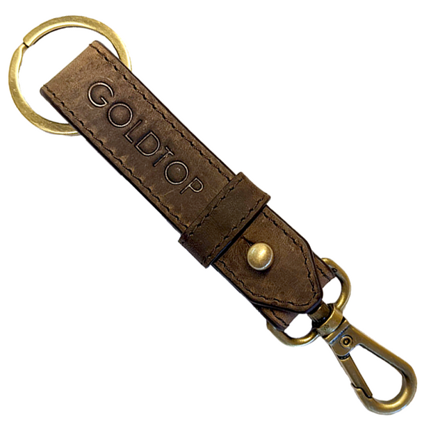 GOLDTOP LEATHER BELT KEYRING SLIM - RUSTIC BROWN