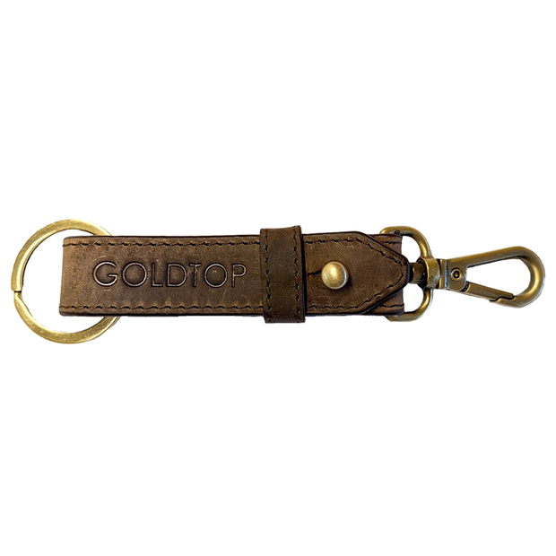 GOLDTOP LEATHER BELT KEYRING SLIM - RUSTIC BROWN