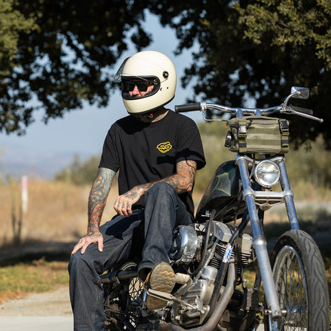 BILTWELL GRINGO S ECE 22.05 HELMET - GLOSS VINTAGE WHITE - SALE!