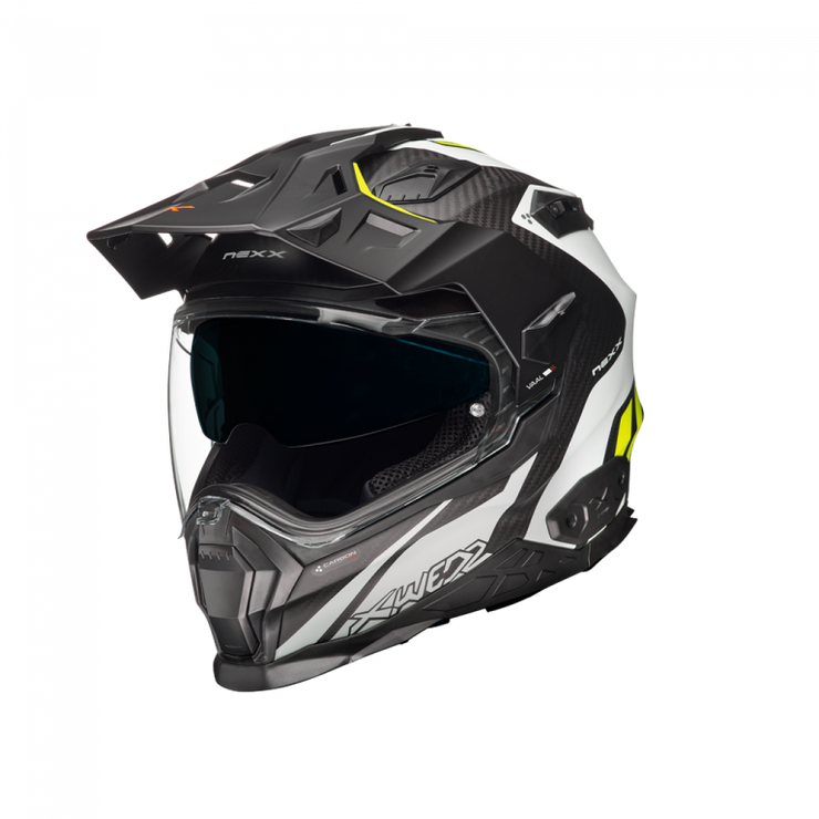 NEXX X.WED2 ADV HELMET - VAAL WHITE/BLACK CARBON - SIZE M - LAST ONE!