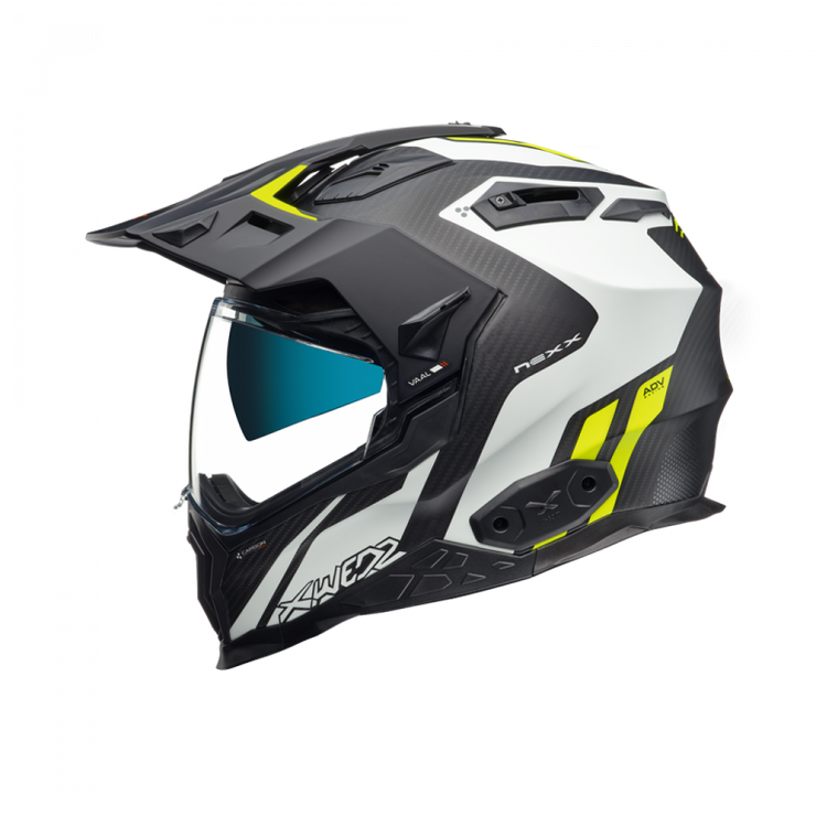 NEXX X.WED2 ADV HELMET - VAAL WHITE/BLACK CARBON - SIZE M - LAST ONE!