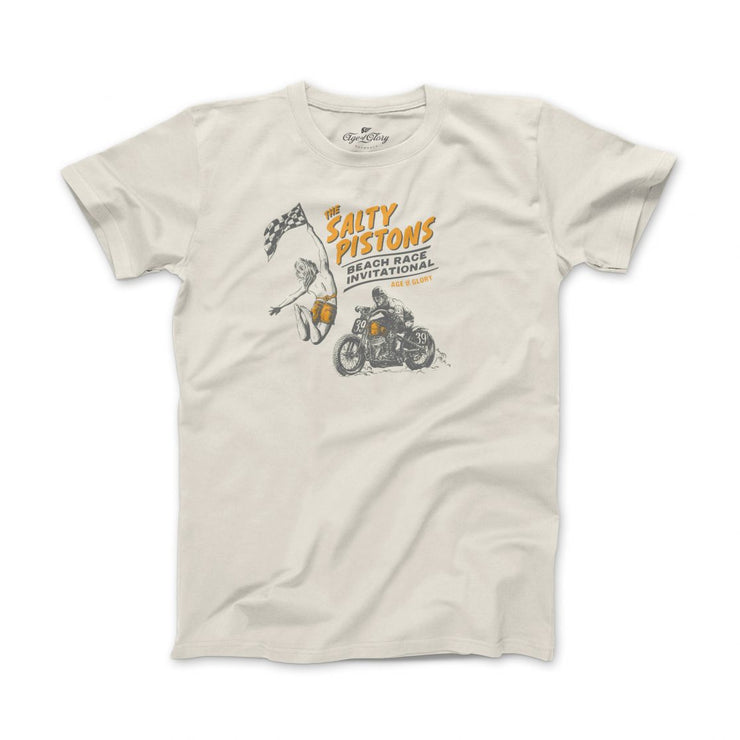AGE OF GLORY BEACH RACE T-SHIRT - ECRU - SIZE L, XL