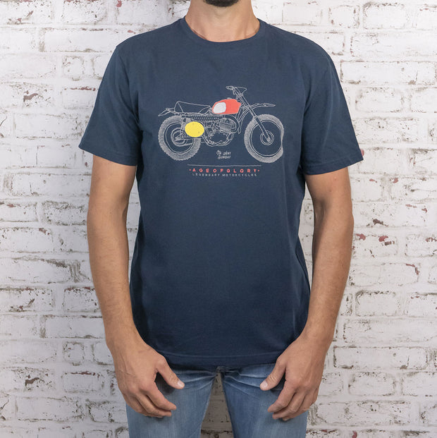 AGE OF GLORY LEGENDARY ON ANY SUNDAY T-SHIRT - NAVY - SIZE S - SALE!