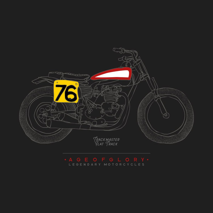 AGE OF GLORY LEGENDARY TRACKMASTER T-SHIRT - WASHED BLACK - SIZE XL