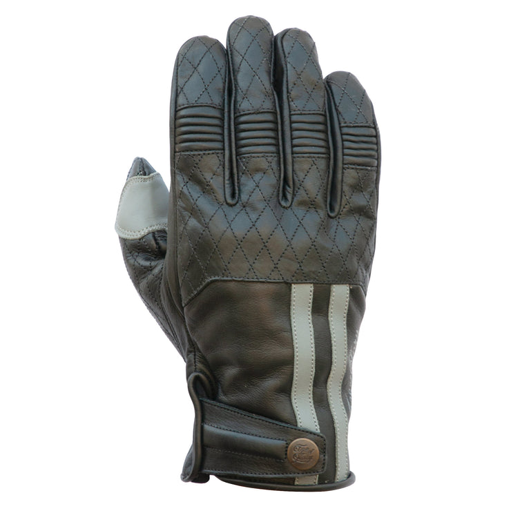 AGE OF GLORY MILES LEATHER GLOVES - BLACK GREY